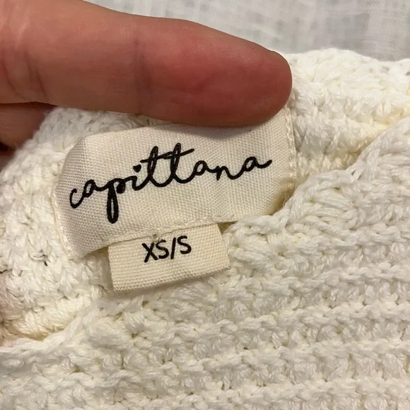 Capittana Crochet Cream Top and Skirt Set - Picture 4 of 5